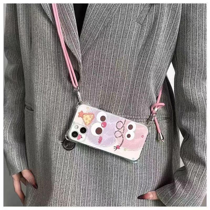 / Set Cartoon Lanyard Case Phone