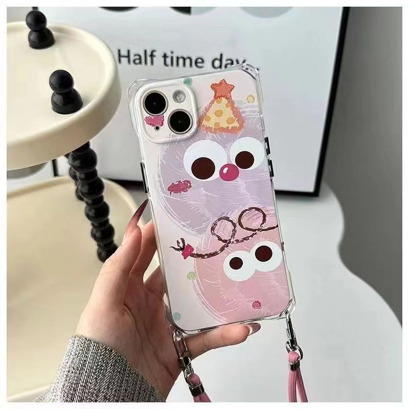 / Set Cartoon Lanyard Case Phone
