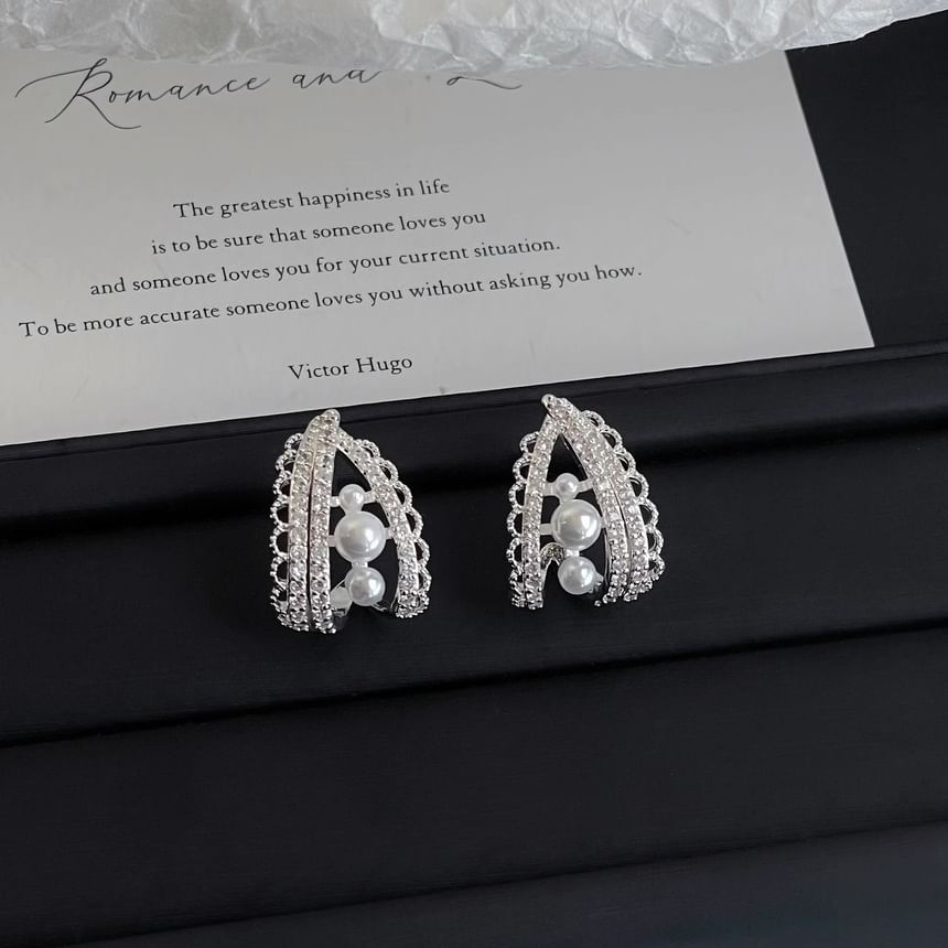 Hoop Pearl Faux Earring