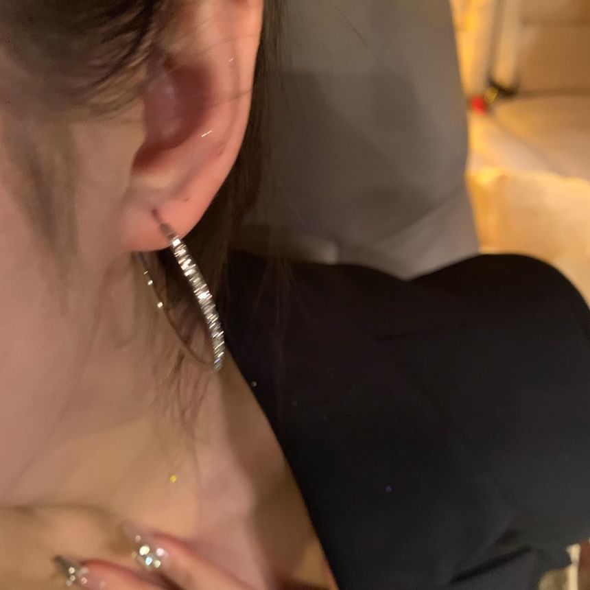 Earring Hoop Rhinestone