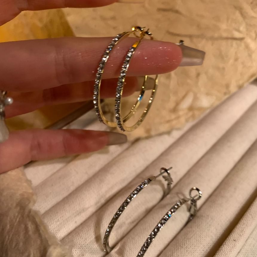 Earring Hoop Rhinestone