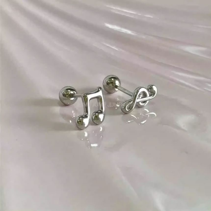 Music Note Stud Earring