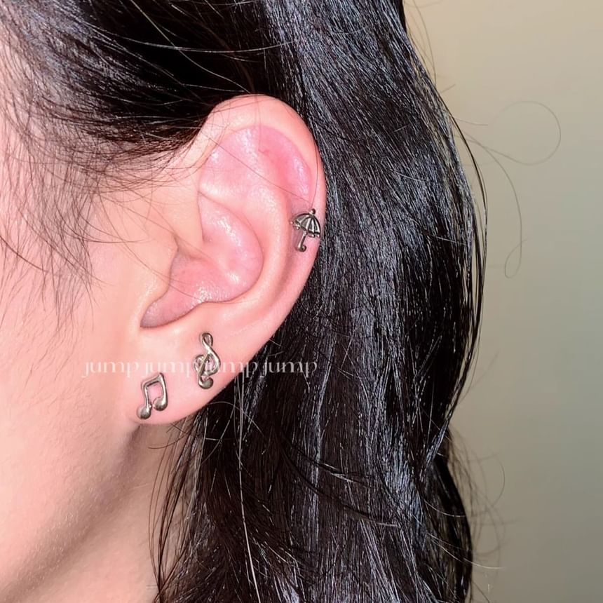 Music Note Stud Earring