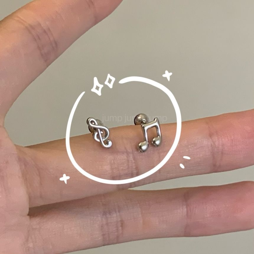 Music Note Stud Earring