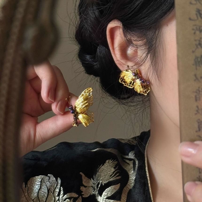 Drop Butterfly Earring