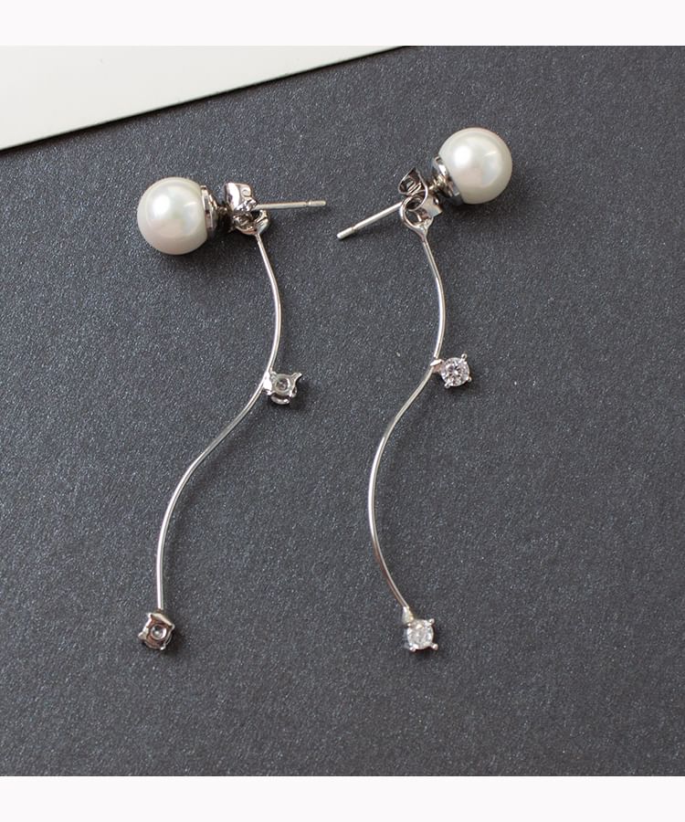 (Various Alloy Pearl Faux / Cuff Dangle Designs) Ear Rhinestone Earring