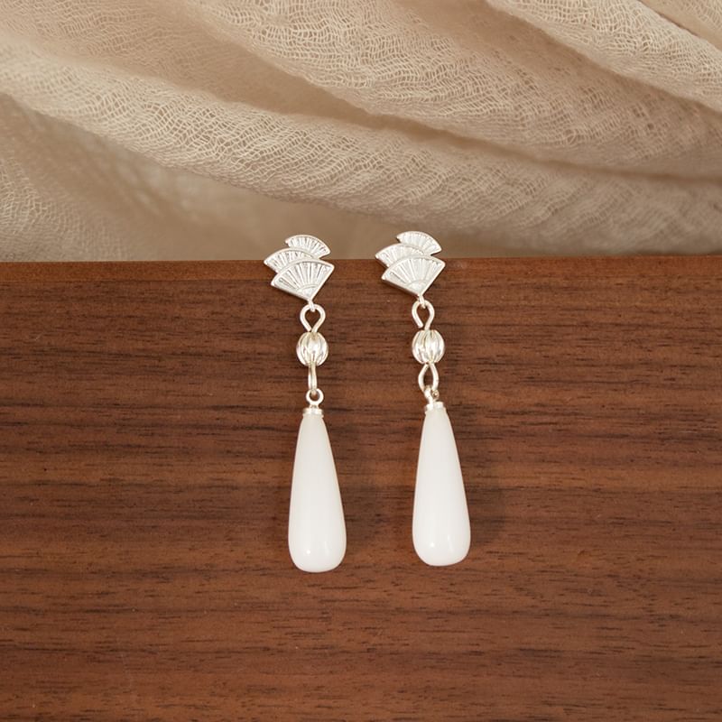 (Various Fan Cuff Ear Alloy / Designs) Gemstone Drop Faux Rhinestone Earring