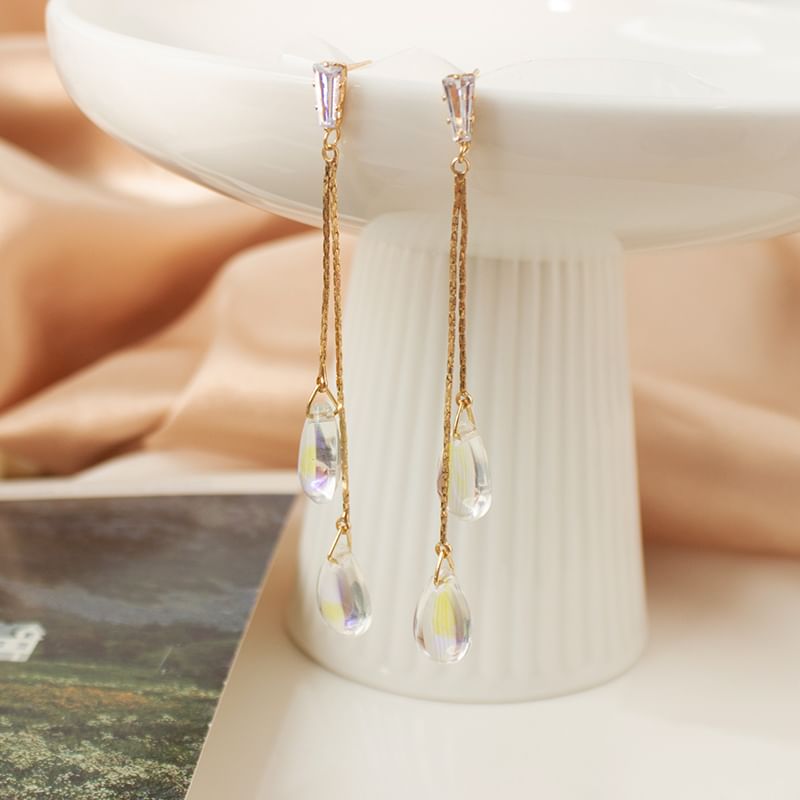 Ear Dangle Cuff Faux / Crystal Earring Alloy