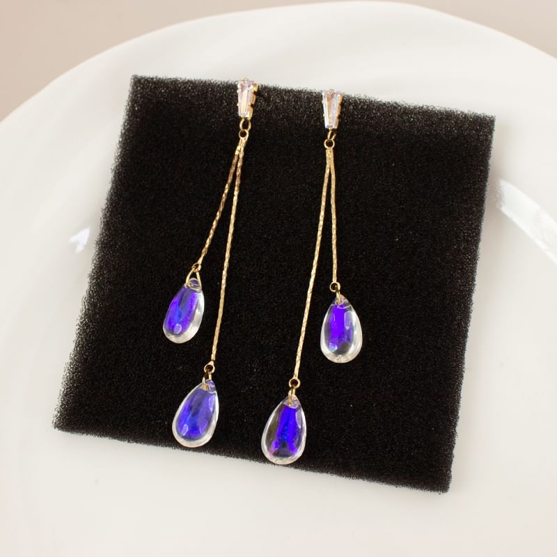 Ear Dangle Cuff Faux / Crystal Earring Alloy