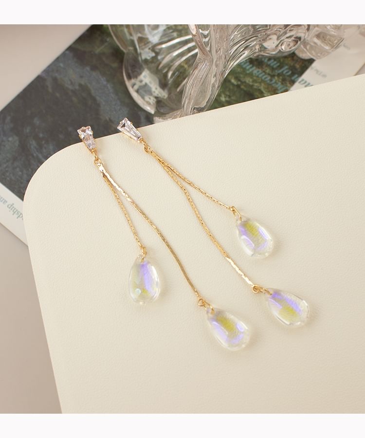 Ear Dangle Cuff Faux / Crystal Earring Alloy