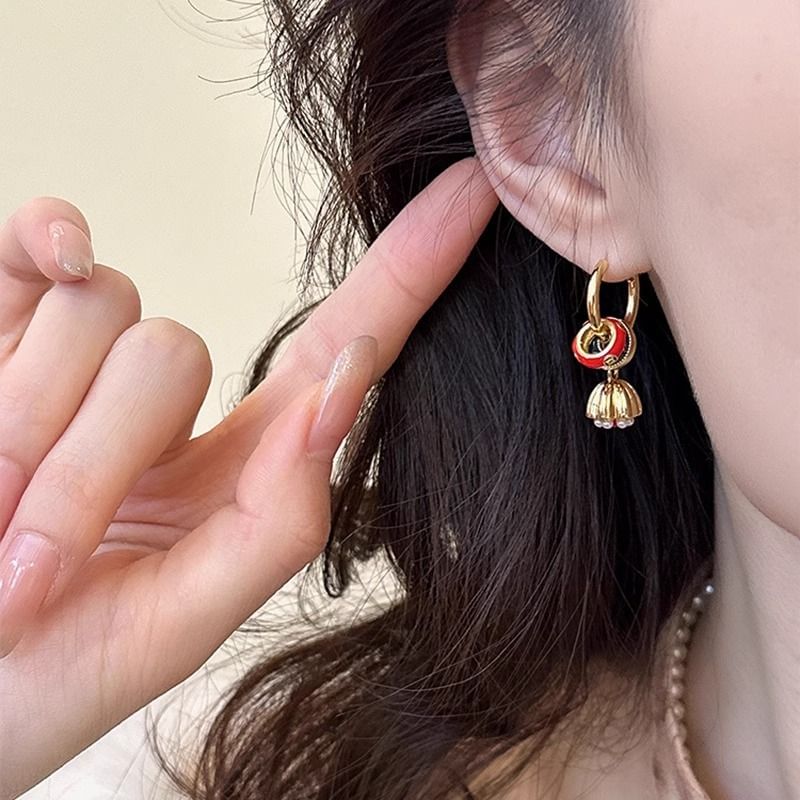 Alloy Lotus Earring Drop
