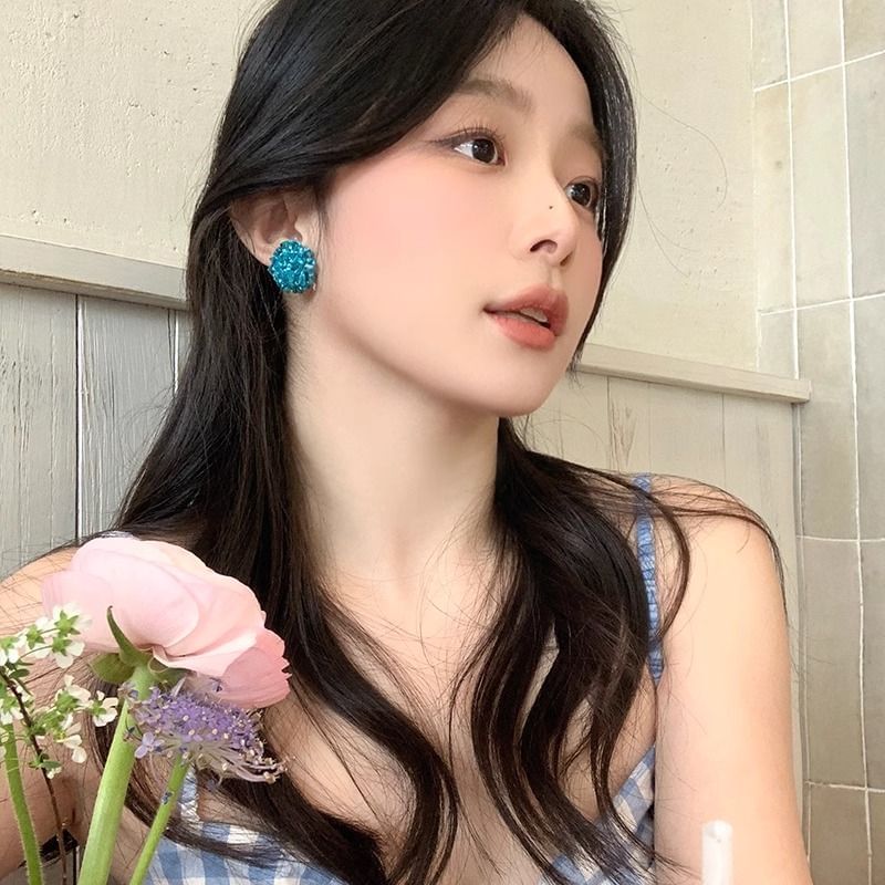 Earring Alloy Rhinestone Stud