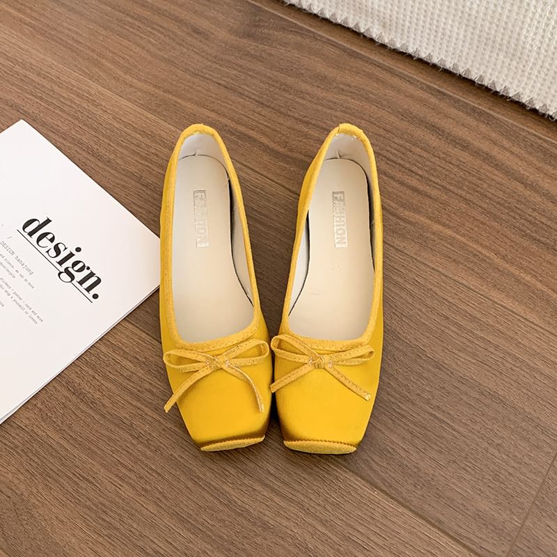 Accent Flats Toe Square Ribbon