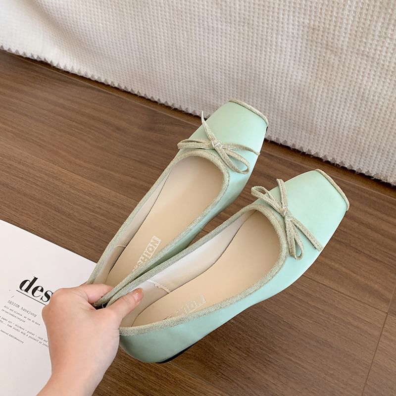 Accent Flats Toe Square Ribbon