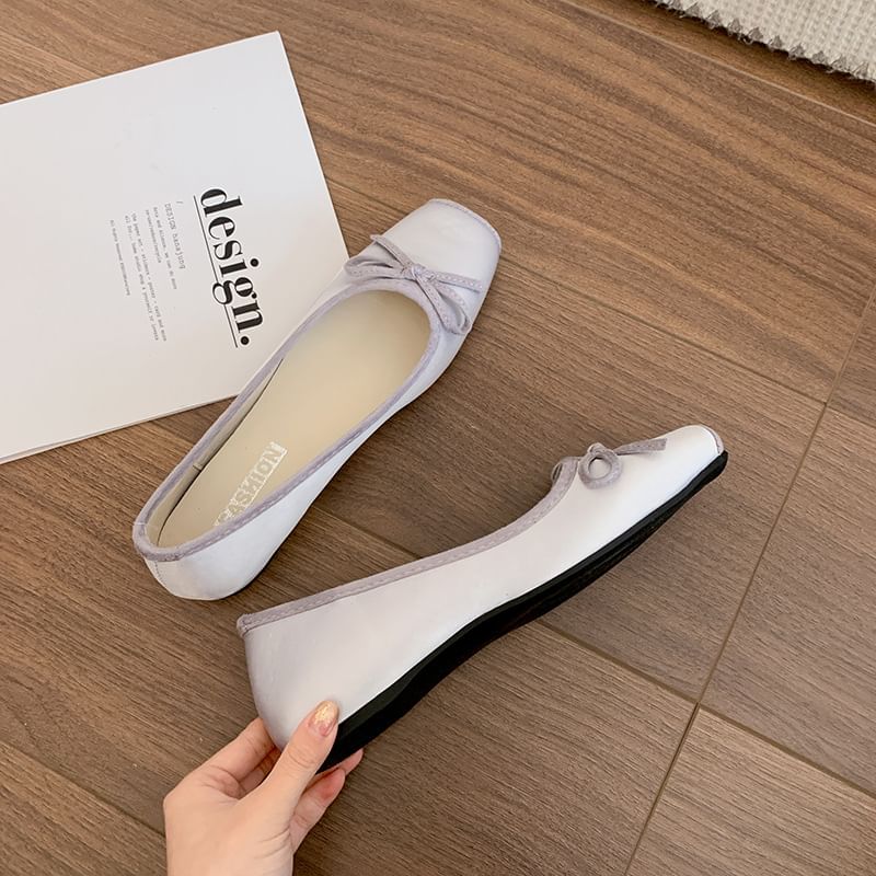Accent Flats Toe Square Ribbon