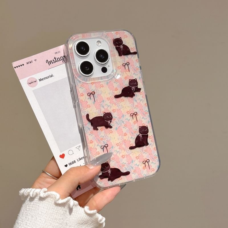 Set Strap Phone Floral / Case Cat