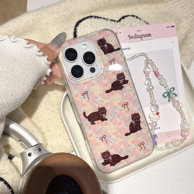 Set Strap Phone Floral / Case Cat