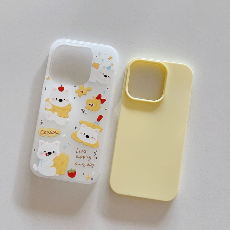 Charm Cheese Case Phone / Dog Set