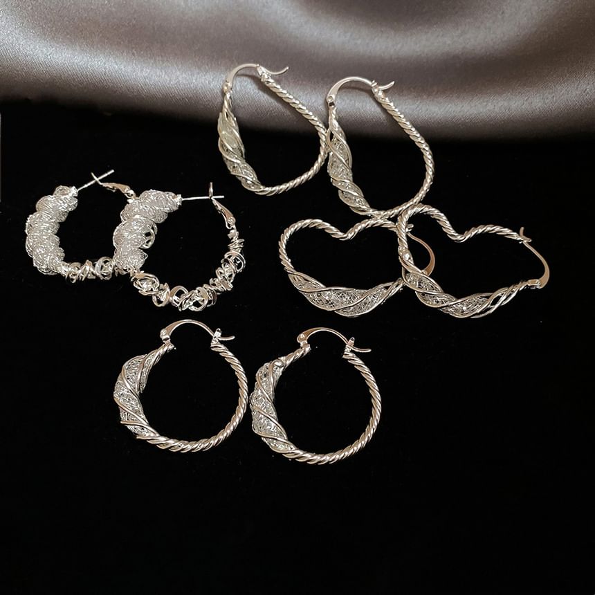 Earring Designs) Hoop (Various Alloy Twisted