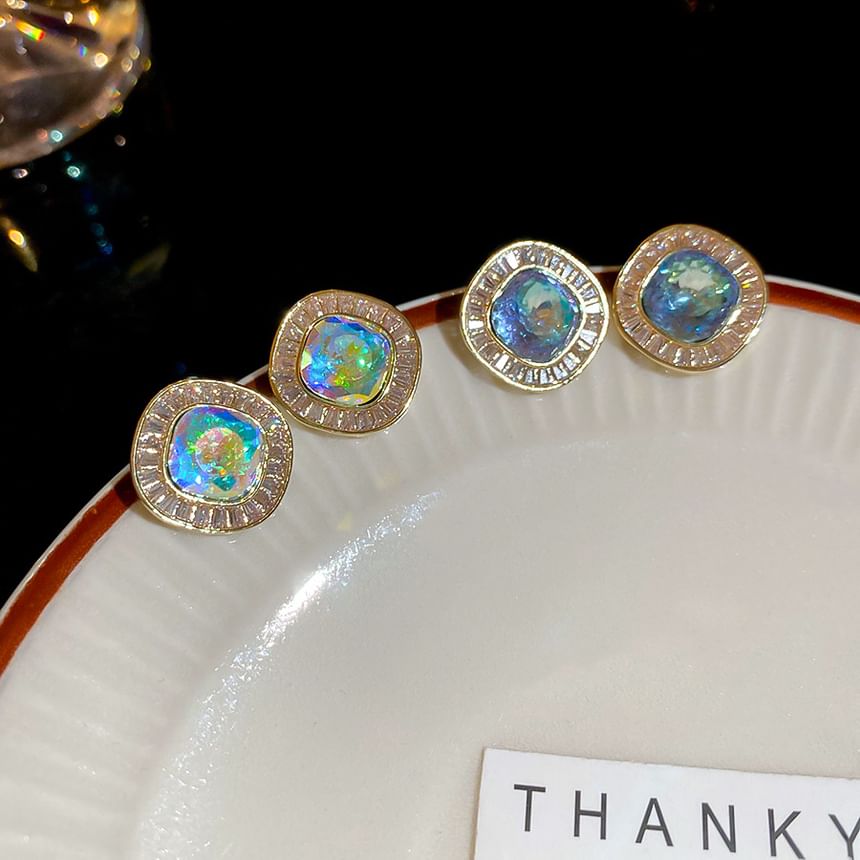 Alloy Rhinestone Earring Stud