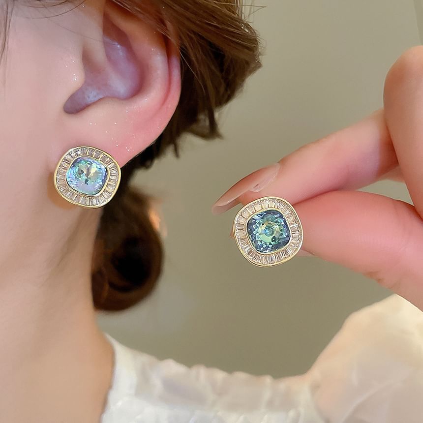 Alloy Rhinestone Earring Stud