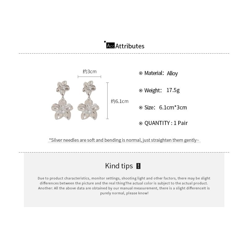 Alloy Earring Floral Necklace / Drop Pendant