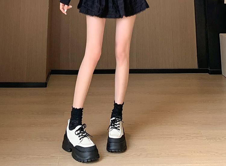 Skirt High Trim Waist Lace Plain A-Line Mini