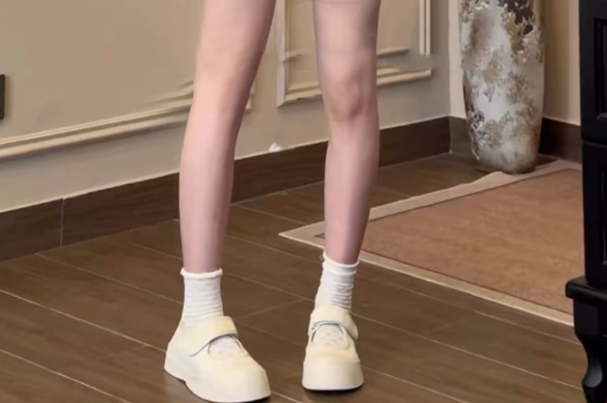 Pleated Skort Waist Plain High