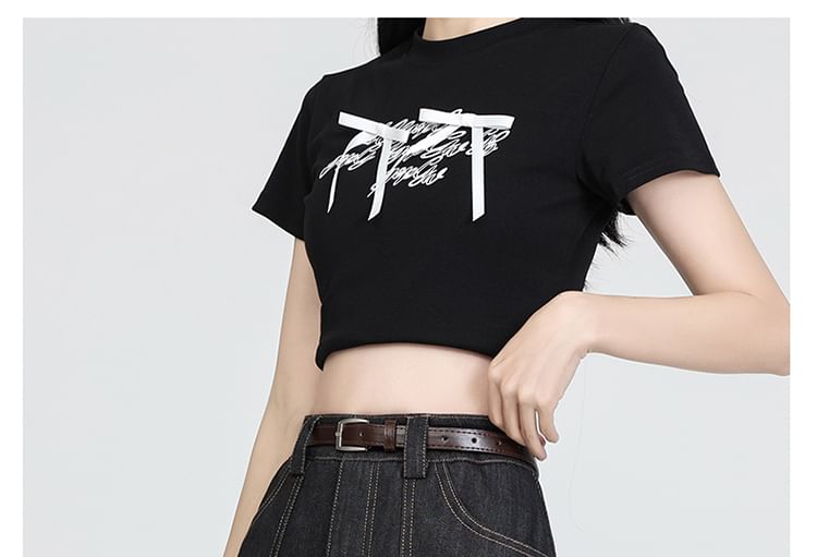 Waist Skort Denim Lace Trim High Pleated