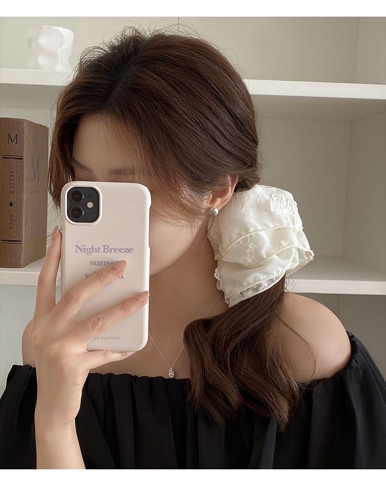 Butterfly Embroidered Scrunchie