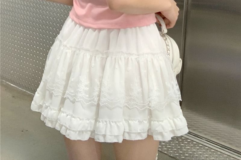 Tee Crewneck Rabbit Print Short-Sleeve Crop