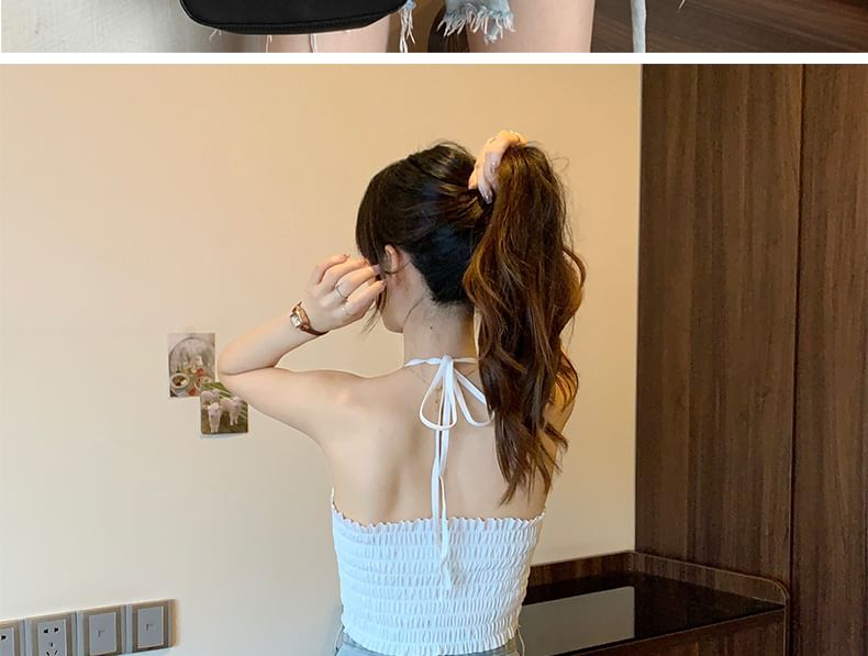 Top Camisole Crop V-Neck Lace