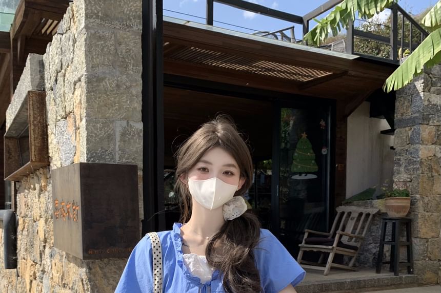 Tone Waist / Mock Maxi Two Two-Piece Short-Sleeve High Top