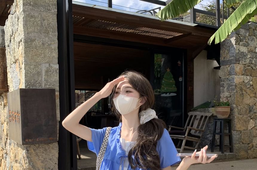 Tone Waist / Mock Maxi Two Two-Piece Short-Sleeve High Top