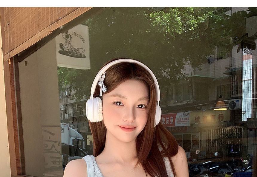 Trim Top Tank Frill Crewneck Plain