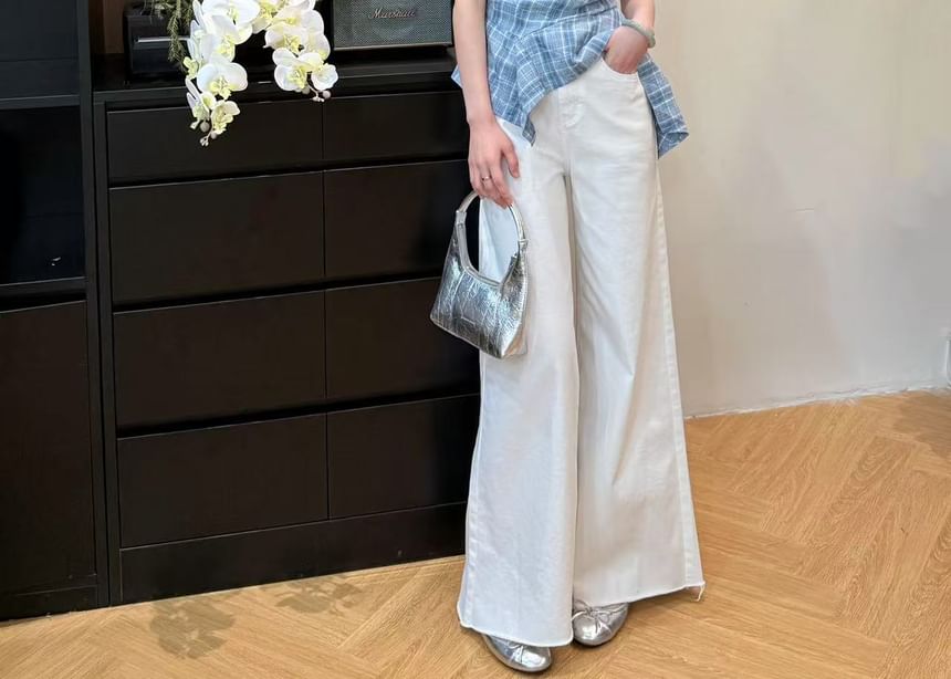 Asymmetrical Top Sleeveless Plaid