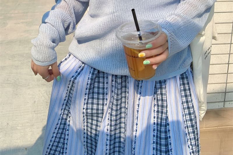 Plain + Set: Knit Sleeveless Top Long-Sleeve