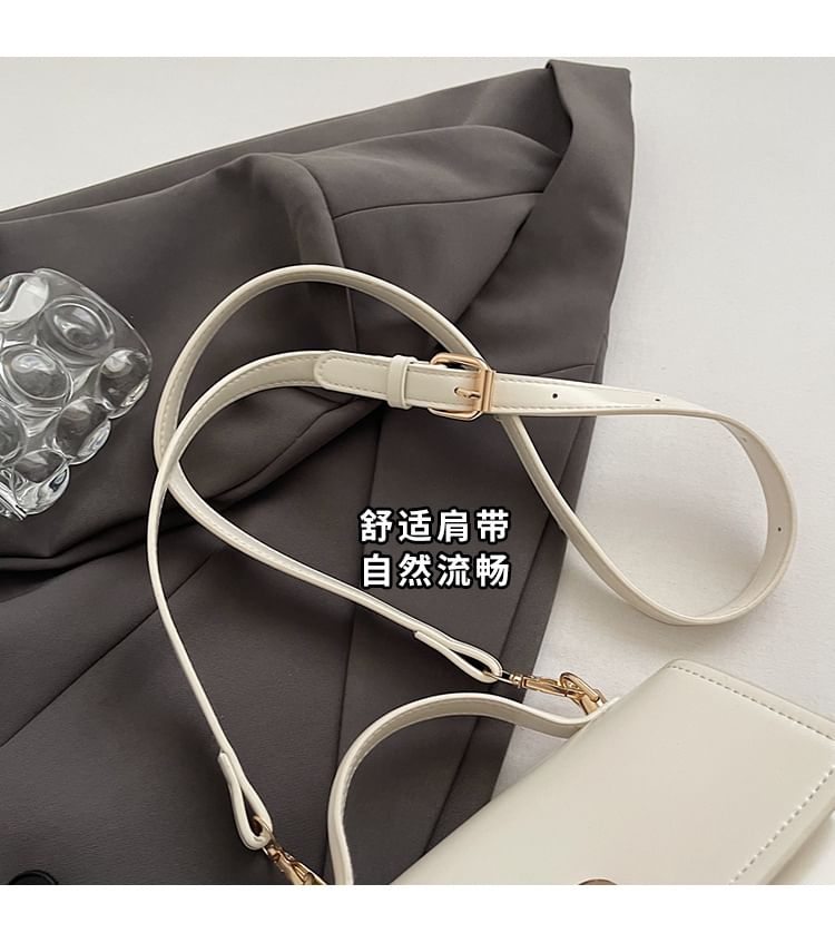 / Twist Crossbody Set Lock Flap Charm Leather Faux Top Bag Handle