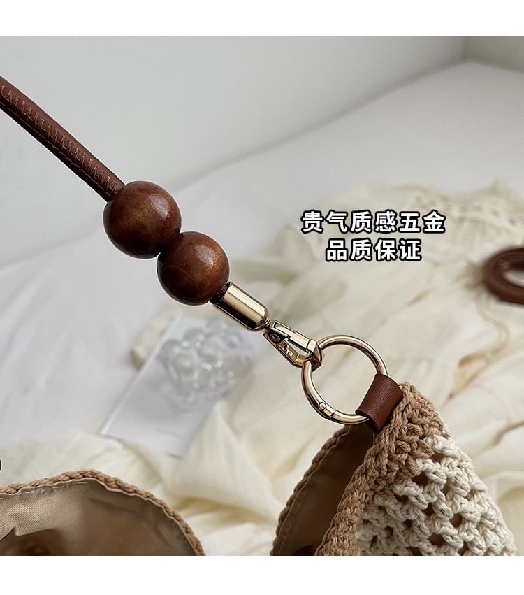 Tote Woven Strap Bag Beaded