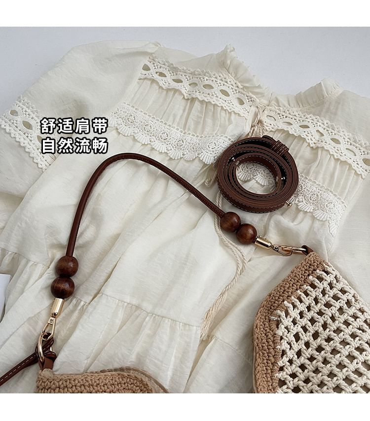 Tote Woven Strap Bag Beaded