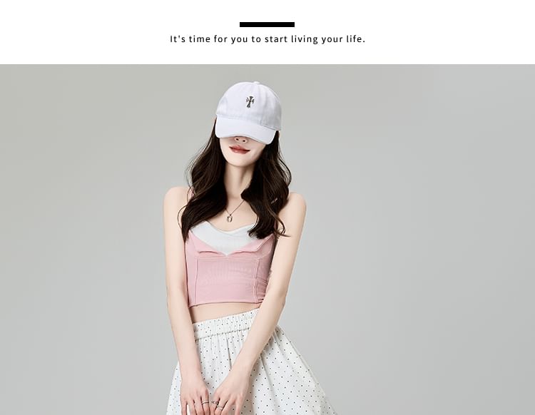 Midi Waist Dotted Panel Lace High Skirt A-Line