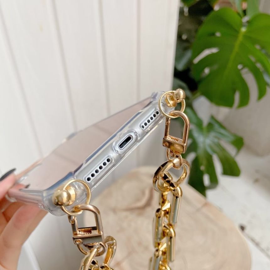 with Strap Mirrored Phone Case Chain