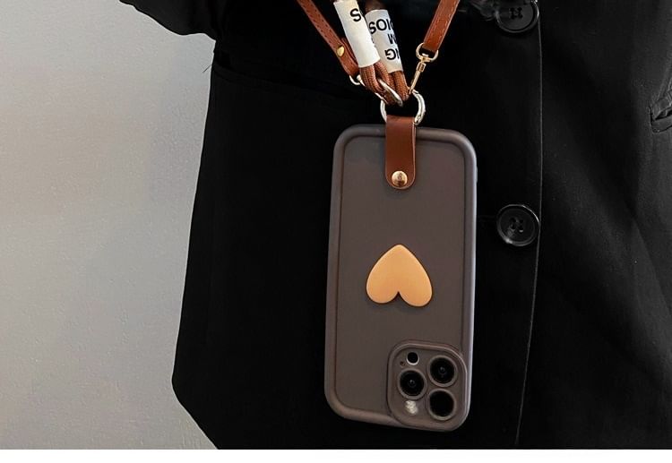 Phone with Strap / Lanyard Set Case Heart