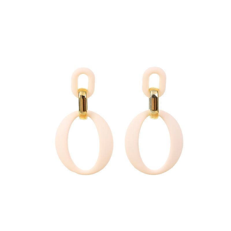 Alloy Dangle Acrylic Earring Hoop