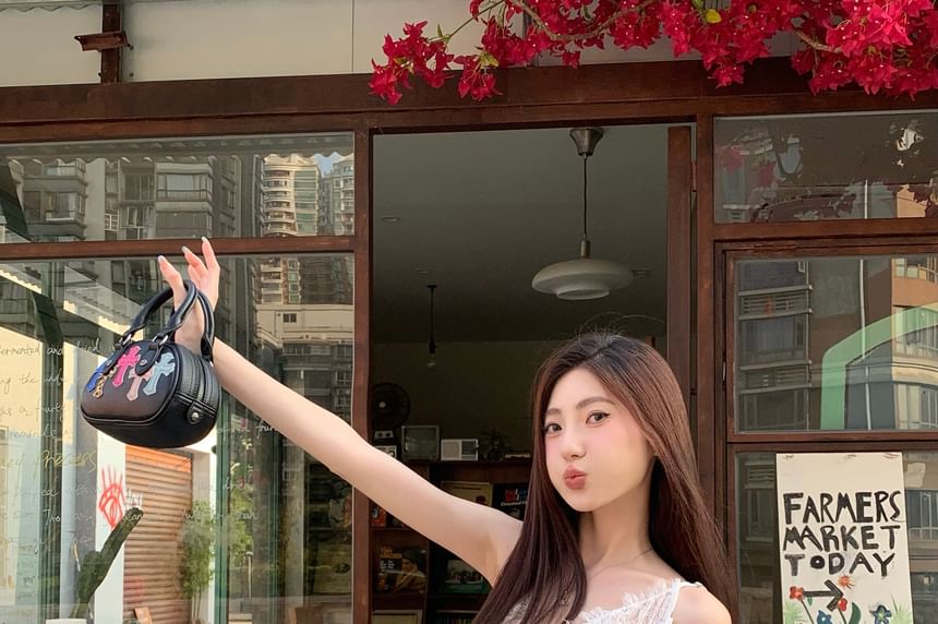 Slim High Rise Tank Panel Skirt Top Plain A-Line / Lace Fit Maxi