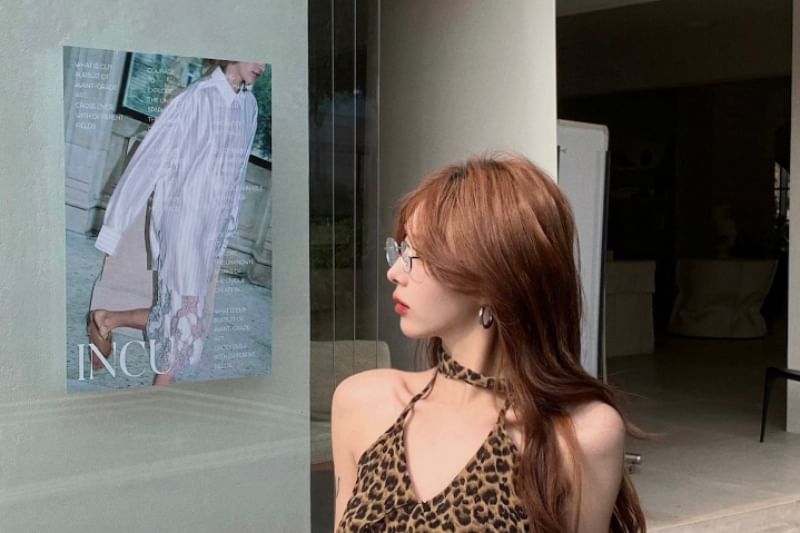 High Pencil Mini Rhinestone Striped Skirt Rise Denim