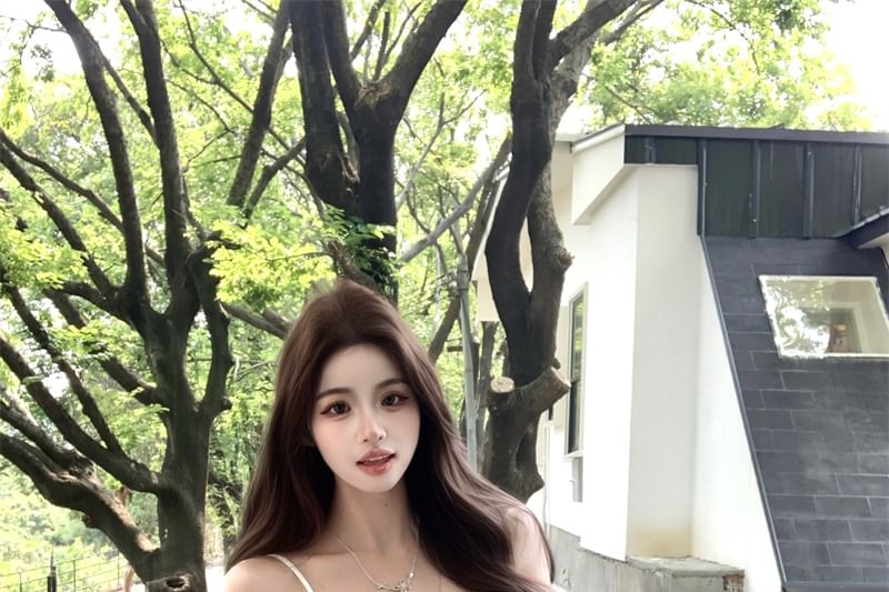 Top Panel Plain / Lace Cardigan Corset