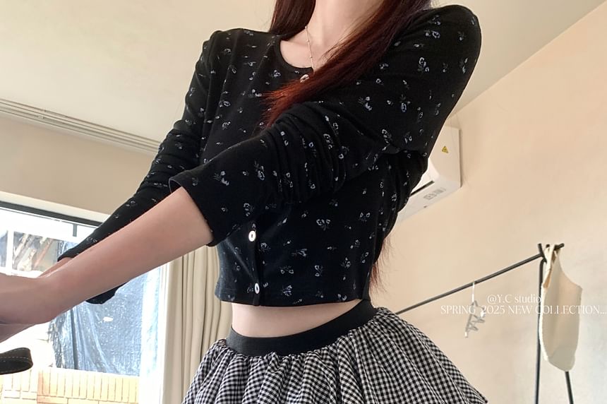 Hem Rise High A-Line Skirt Mini Bubble