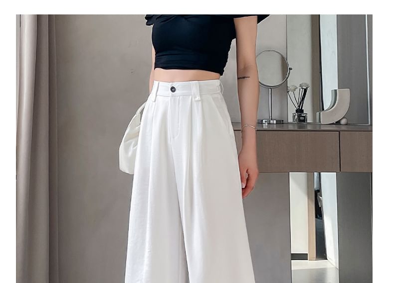 Plain Dress Pants Leg (Various Designs) High Waist Wide