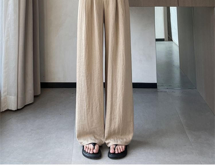 Wide Designs) (Various Pants Plain High Waist Dress Leg